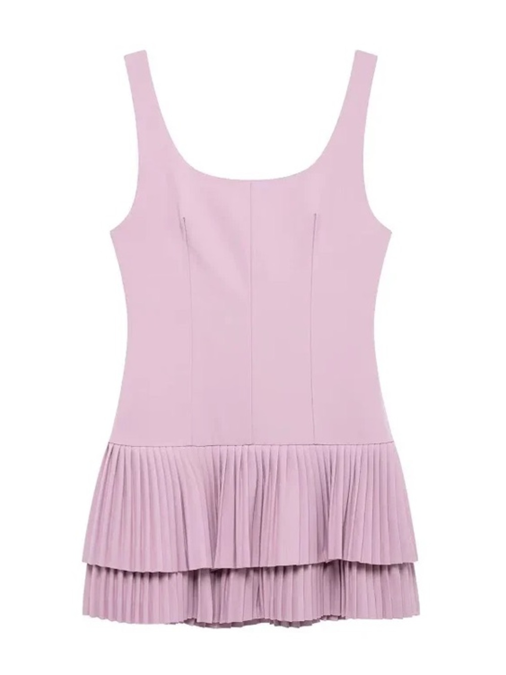 Zara Lilac Pleated Mini Dress